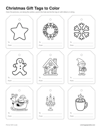Preview: Gift tags to color 2