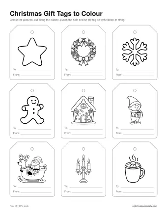 Preview: Gift tags to colour 2