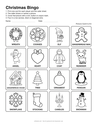 Preview of Christmas Bingo: Picture Card 6 of 8