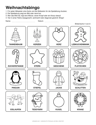 Vorschau: Weihnachtsbingo: Bilderkarte 4 von 8