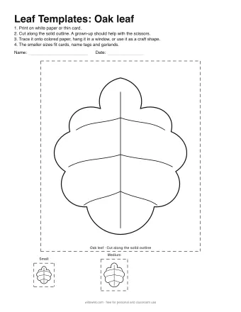 Preview of Leaf Templates: Oak leaf