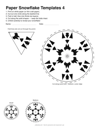 Preview of Paper Snowflake Templates 4