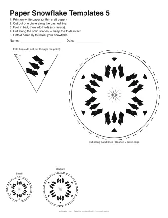 Preview of Paper Snowflake Templates 5