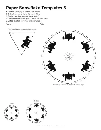 Preview of Paper Snowflake Templates 6