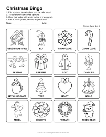 Preview of Christmas Bingo: Picture Card 3 of 8