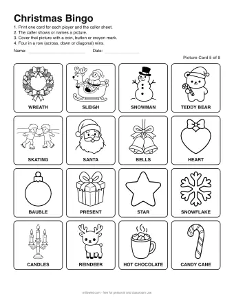 Preview of Christmas Bingo: Picture Card 5 of 8