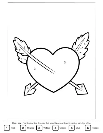 Black-and-white line drawing of a large heart pierced diagonally by an arrow with feathered fletching on the left and a pointed tip on the right.