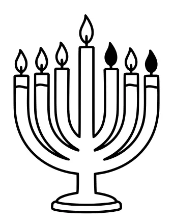 Un Kinara tenant sept bougies, utilisé lors des célébrations de Kwanzaa.